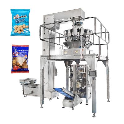 Biscuits Cookies VFFS Form Fill Seal Weighing Packing Machine